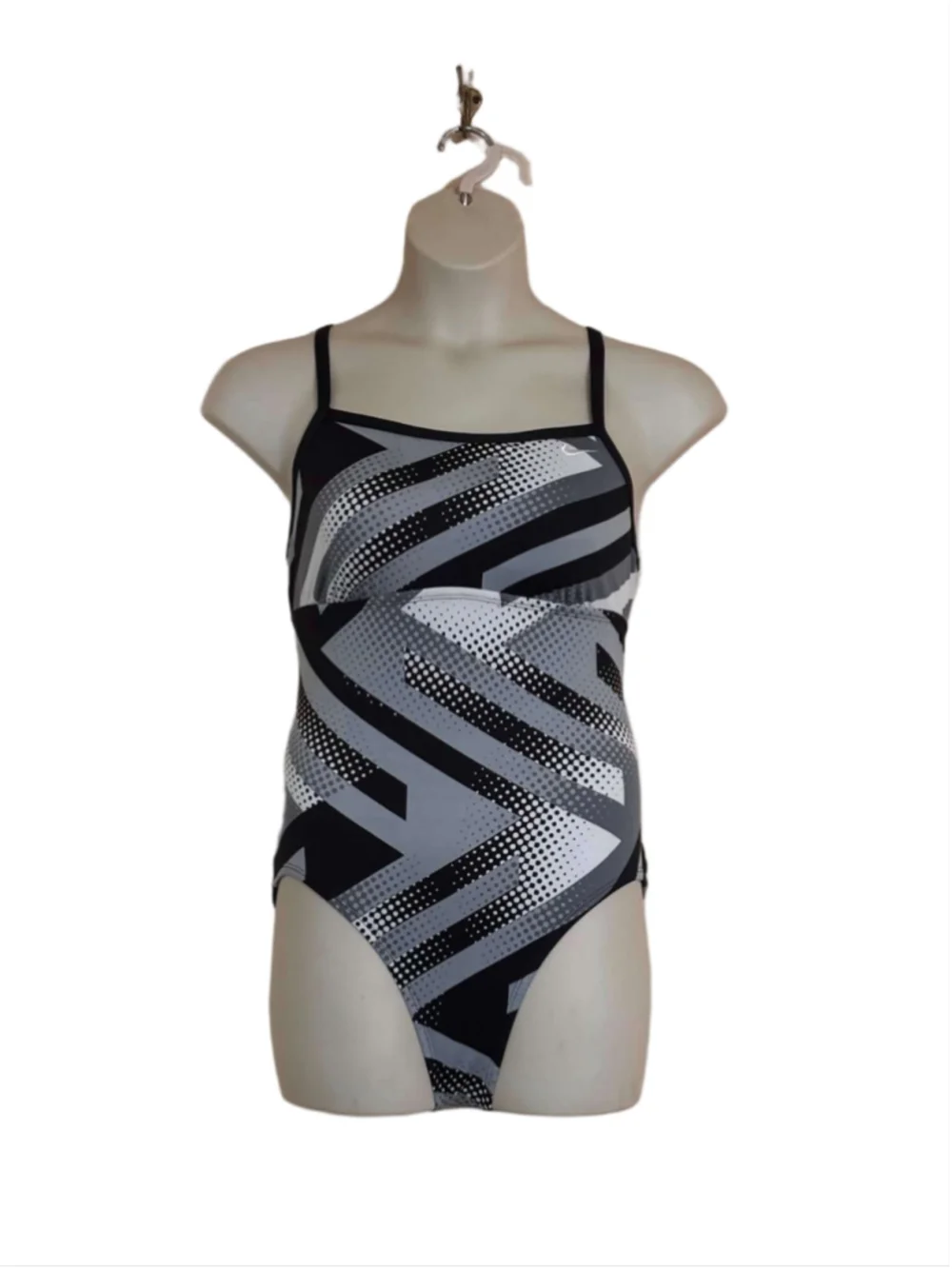 Nike Women's Multicolor Racerback Geo Print One-Piece Swimsuit - Picture 2 of 5